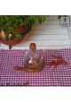 Ölkännchen mit Unterschale und Griff aus Olivenholz