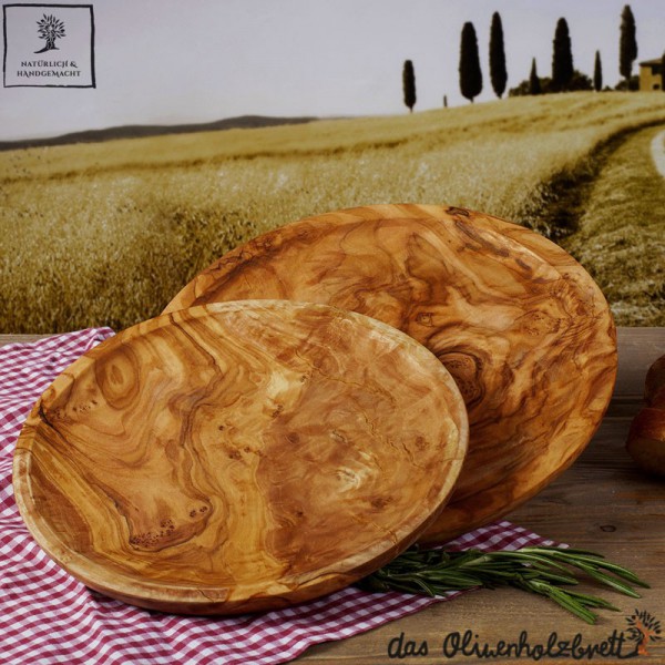 Assiettes mi-creuse en bois